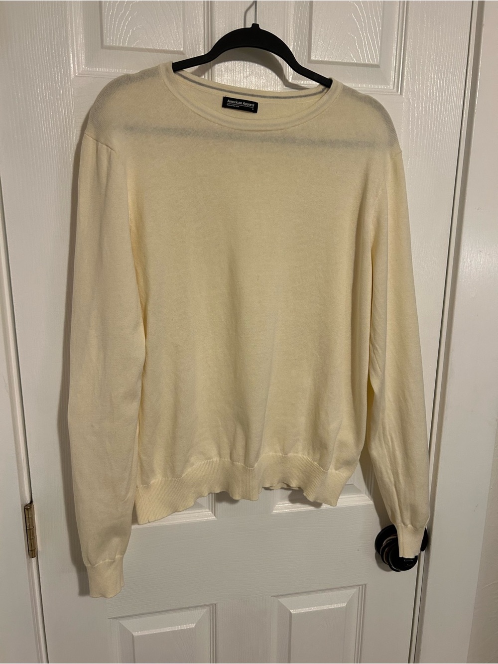 American Apparel Light Cream Crewneck Sweater